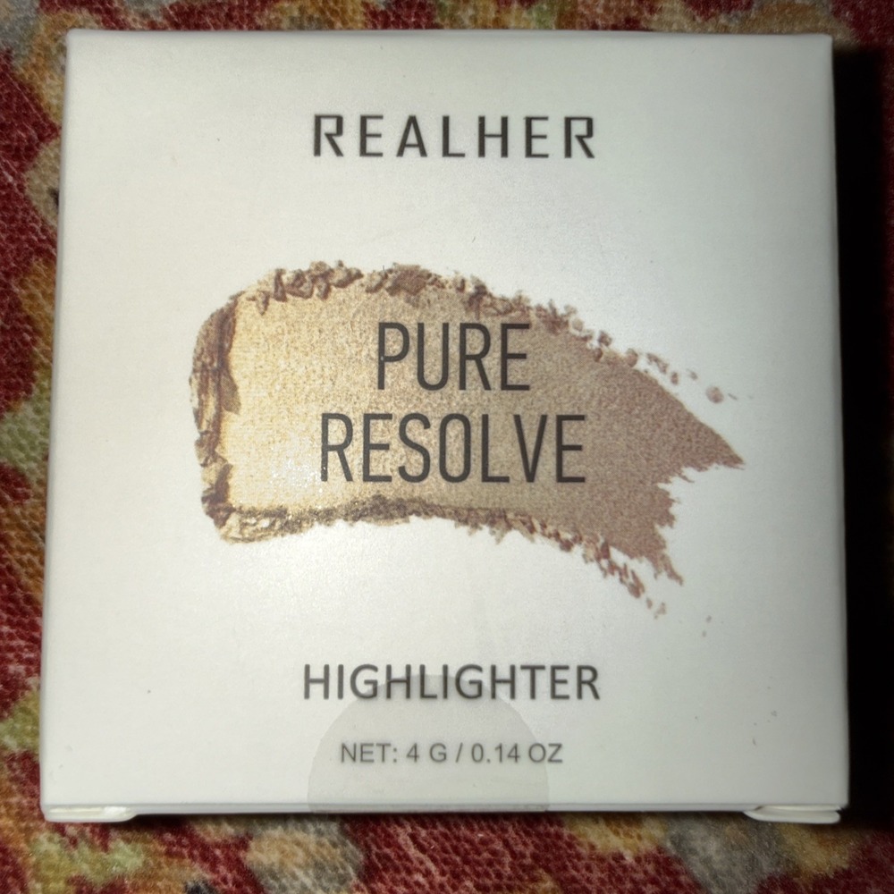 RealHer‎ Pure Resolve Highlighter 4g / 0.14 oz New in Box Sealed Deluxe Sample